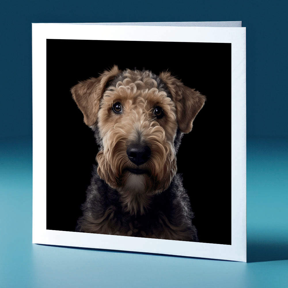 Airedoodle - dog themed greeting card