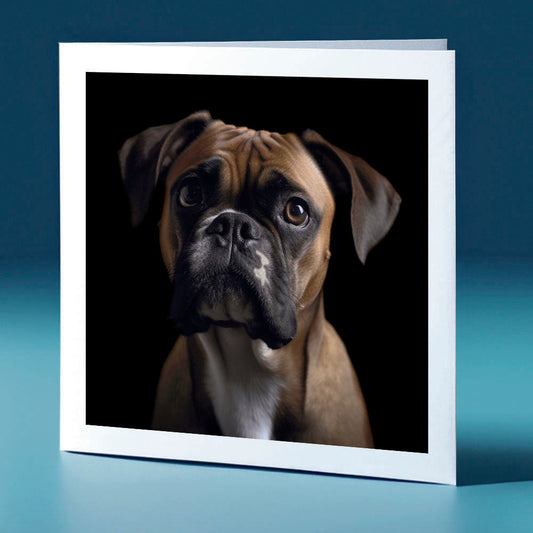 Boxer - dog themed greeting card