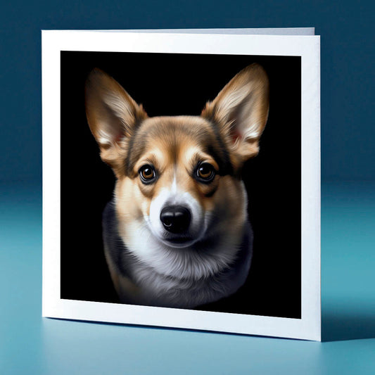 Young Corgi - dog themed greeting card