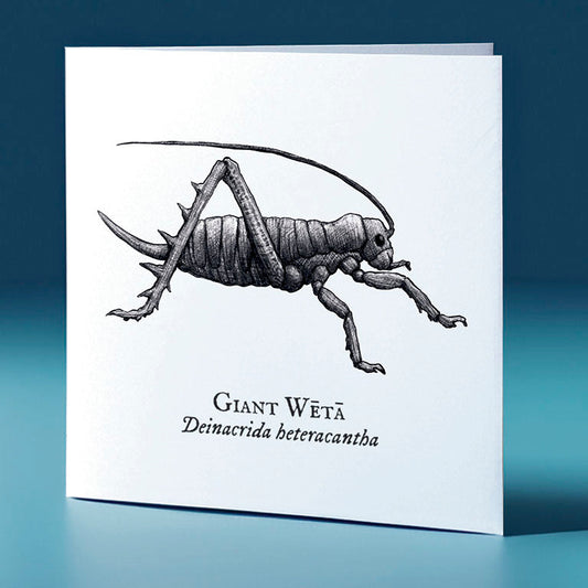 giant weta critter themed greeting card