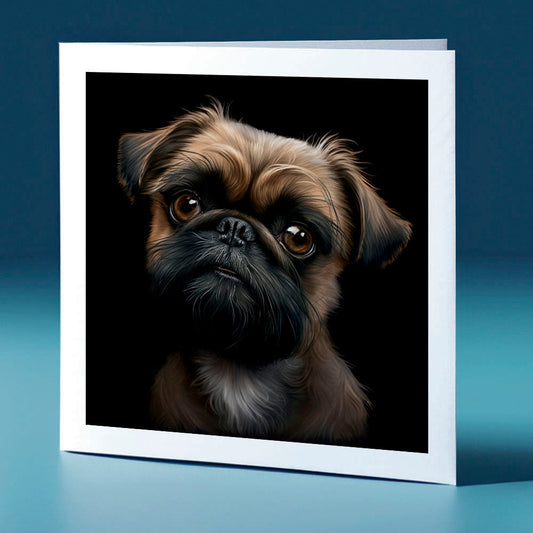 Rusty coloured Griffon - dog themed greeting card