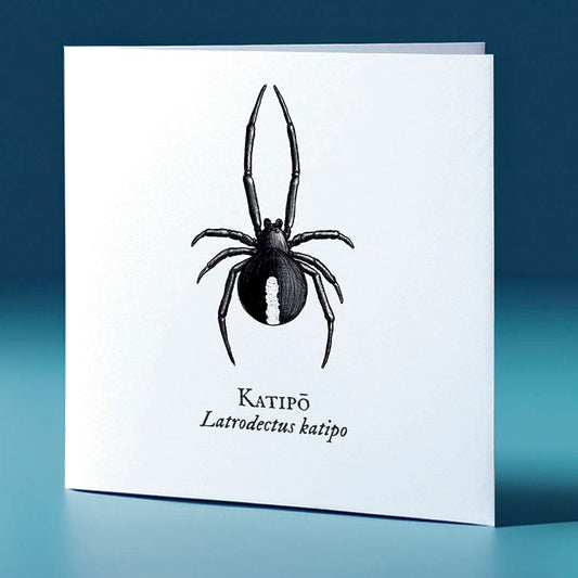 katipo critter themed greeting card