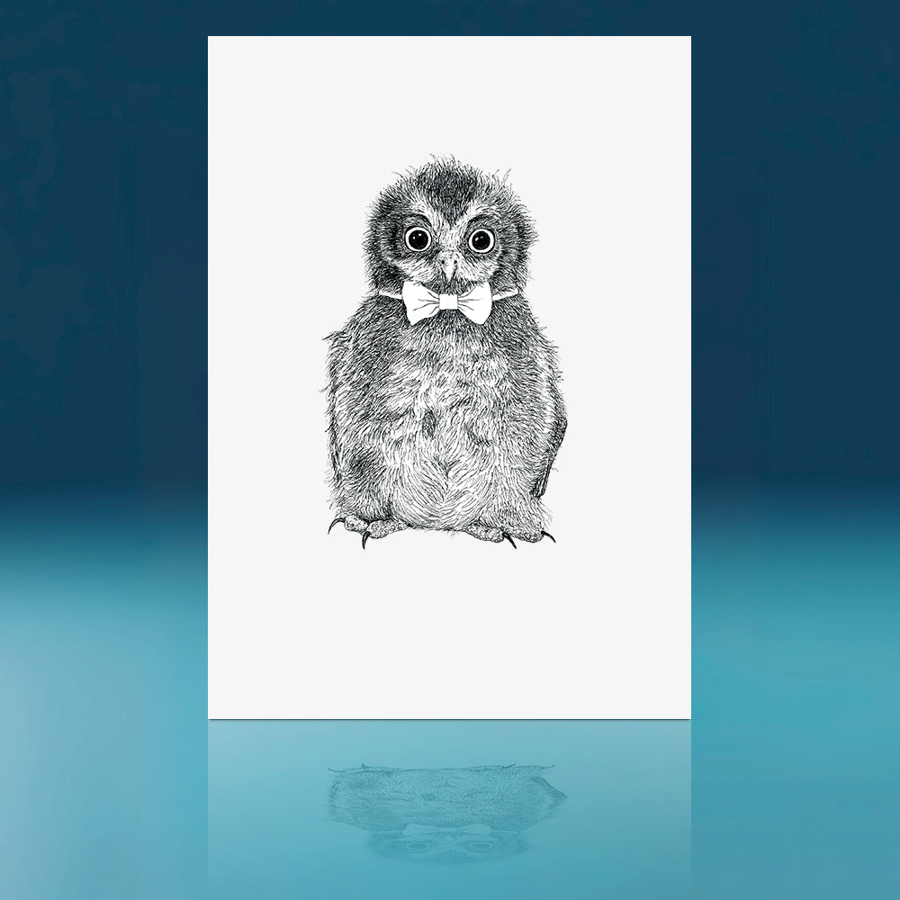Bowtie Ruru Art Print