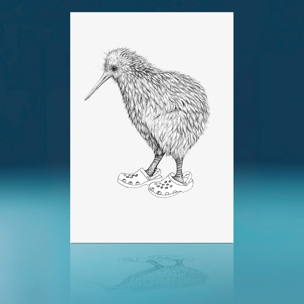 Crocs Kiwi Art Print