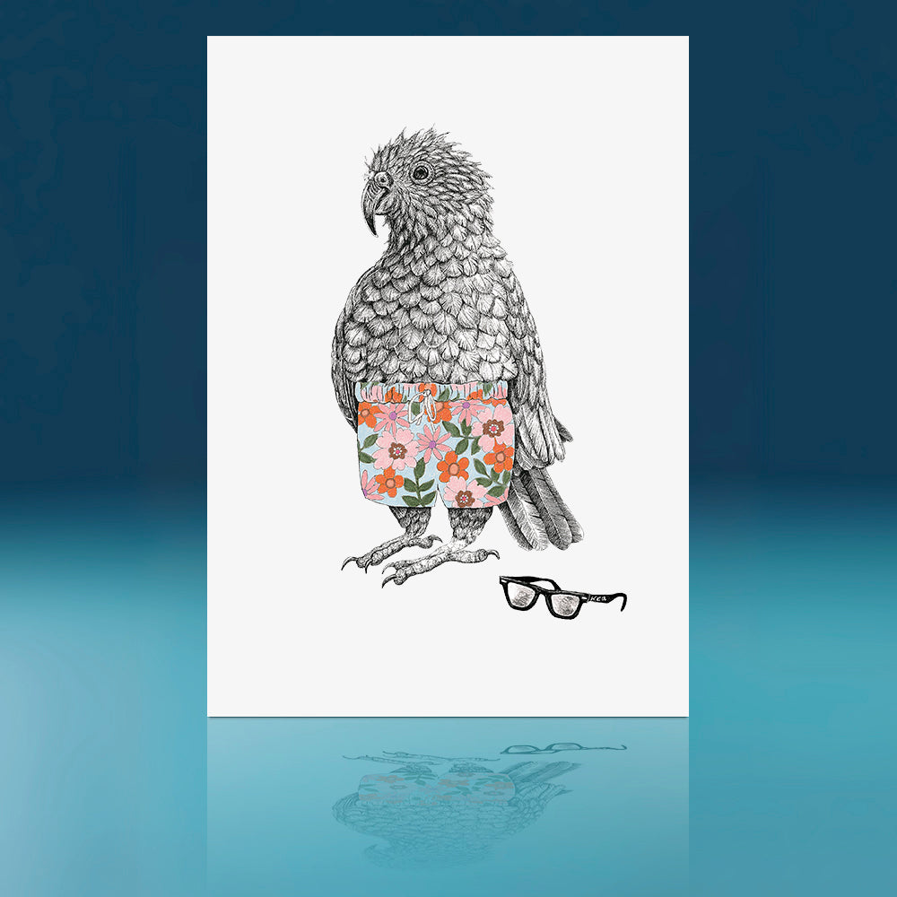 Sunglasses Kea Art Print