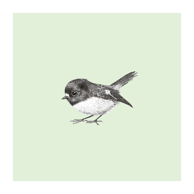 miromiro pastel bird themed greeting card