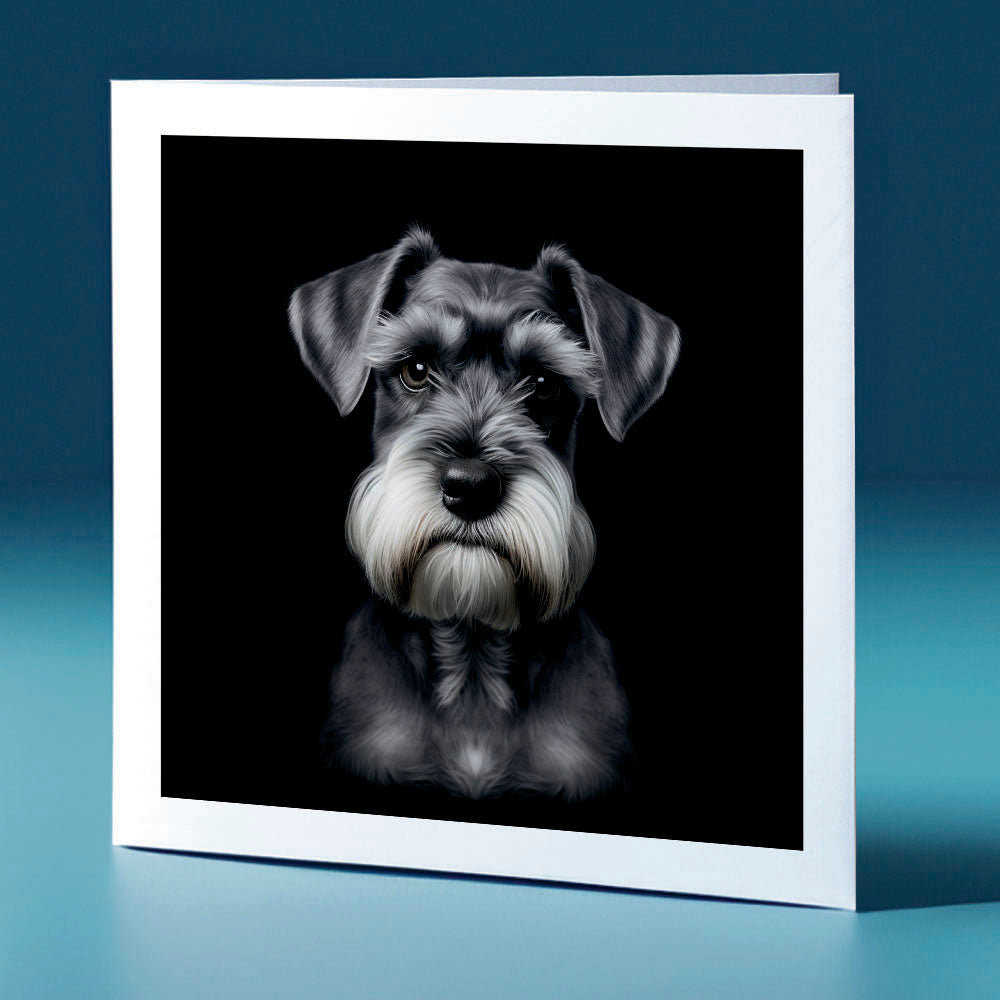 Schnauzer - dog themed greeting card