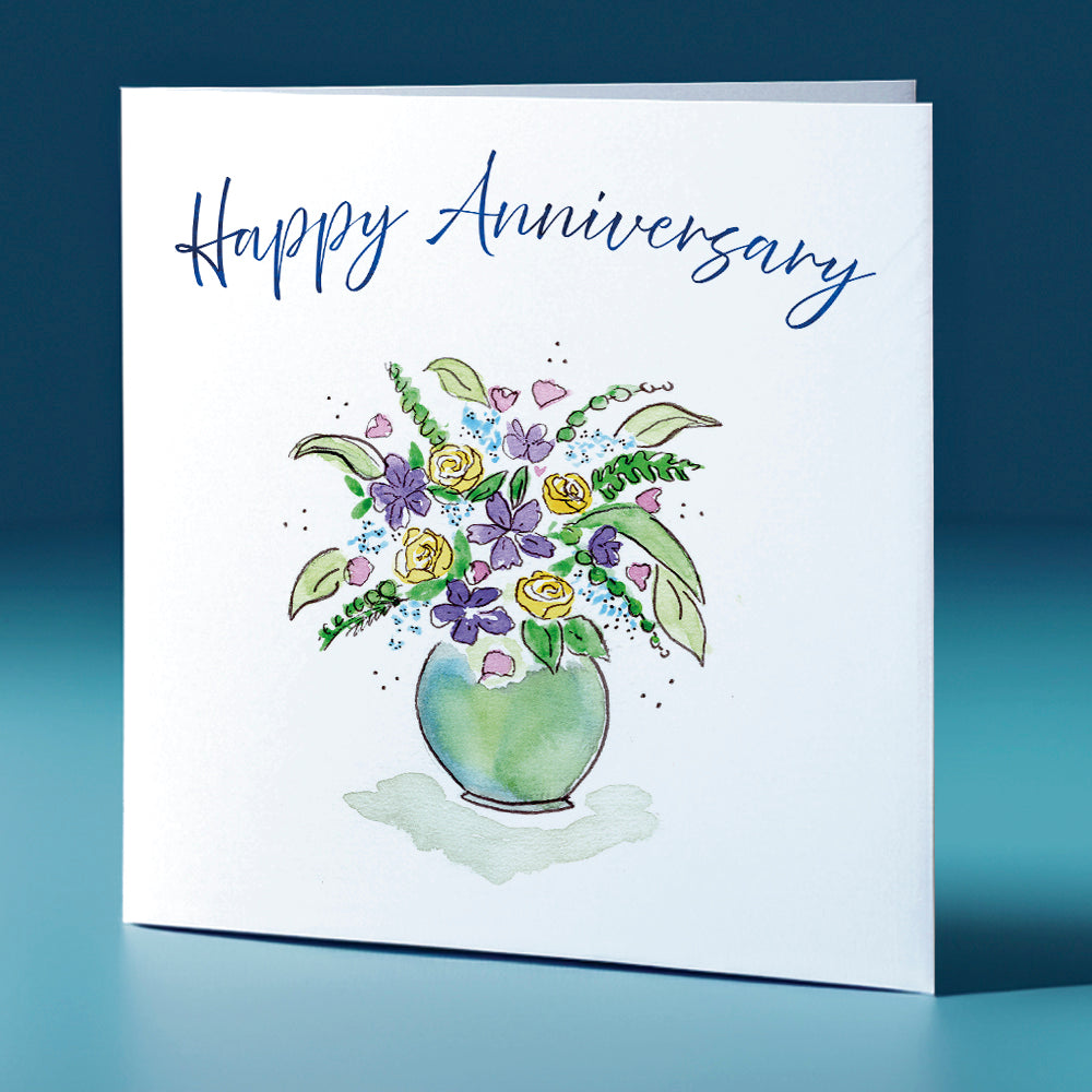 Bouquet Square Greeting Card Anniversary