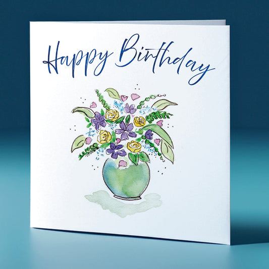 Bouquet Square Greeting Card Birthday