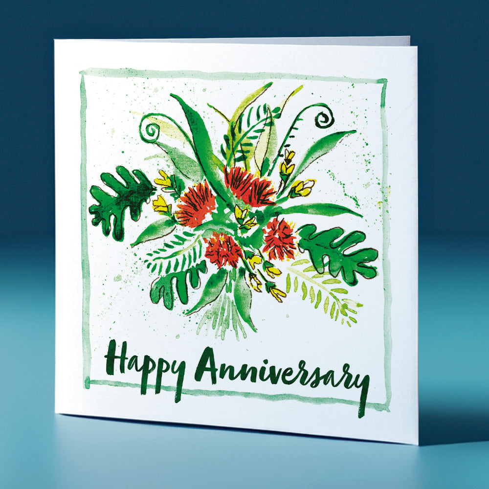 Pohutukawa Square Greeting Card Anniversary
