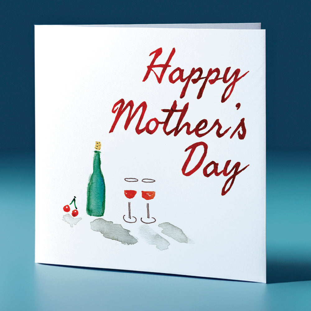 Wine Square Greeting Card Mother's Day
