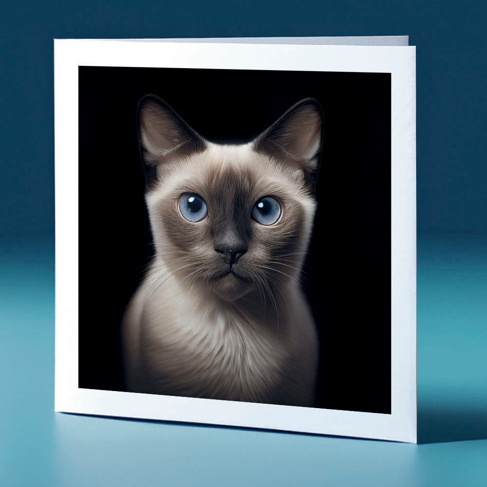 Siamese - cat themed greeting card