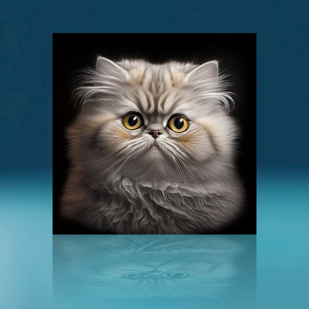 Grey Persian Cat Art Print