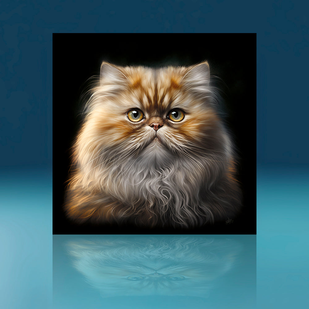 Orange Persian Cat Art Print