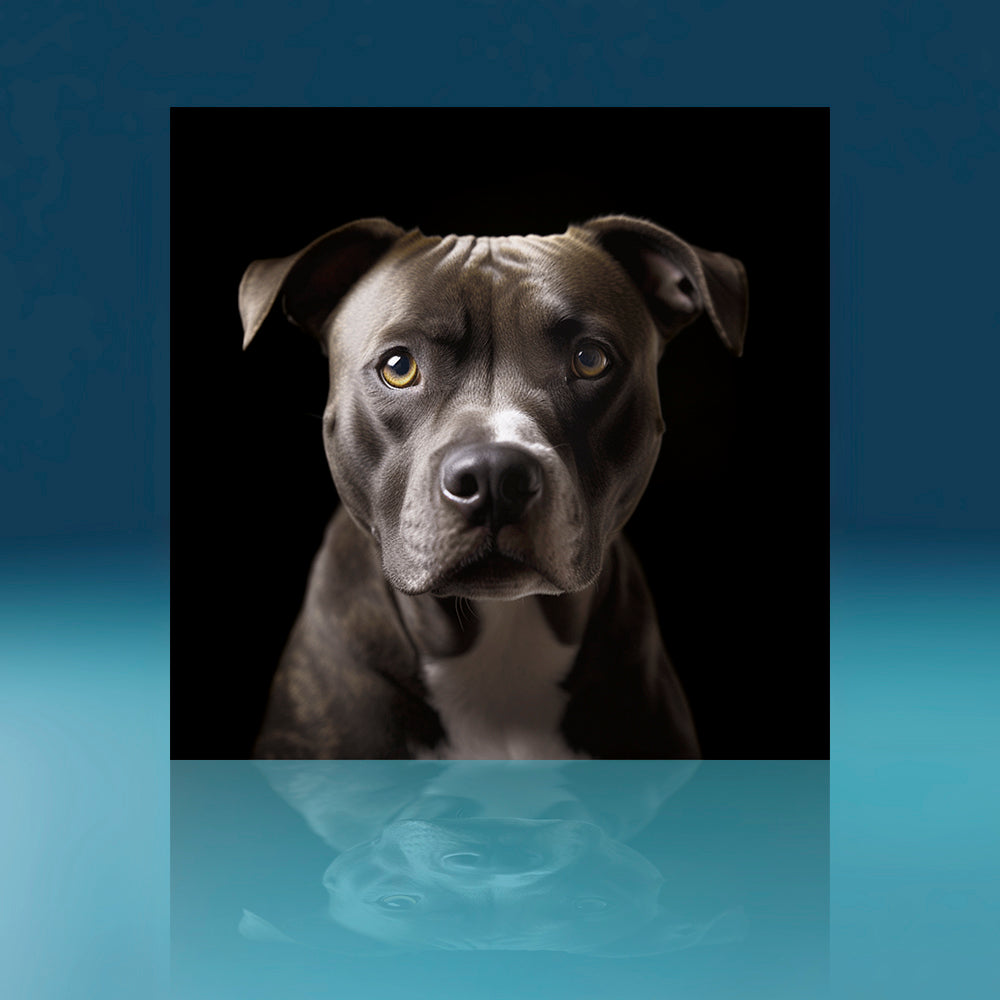 Chocolate Pitbull Dog Art Print