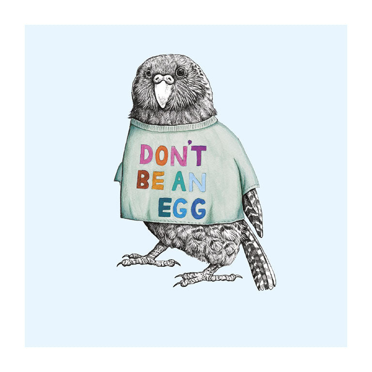 t shirt kakapo pastel bird themed greeting card