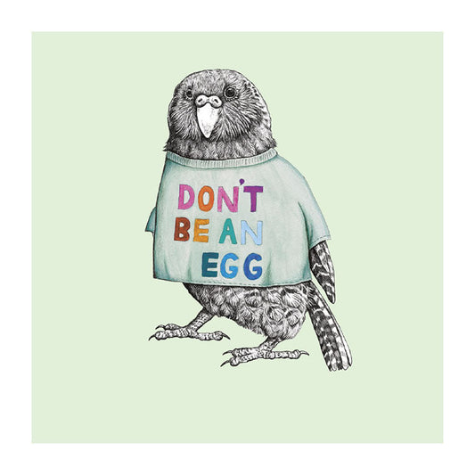 t shirt kakapo pastel bird themed greeting card