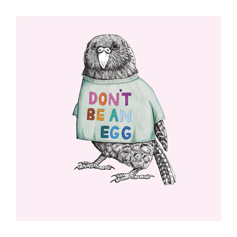 t shirt kakapo pastel bird themed greeting card