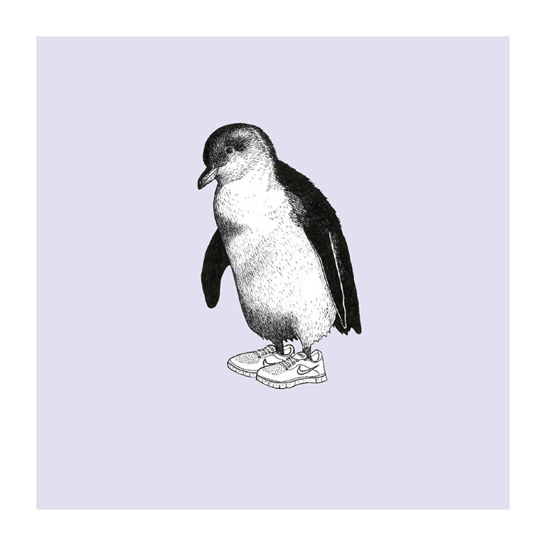 trainers korora pastel bird themed greeting card