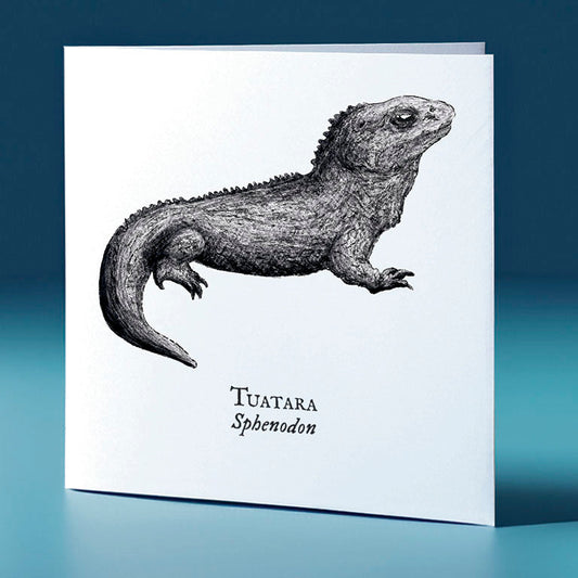 tuatara critter themed greeting card
