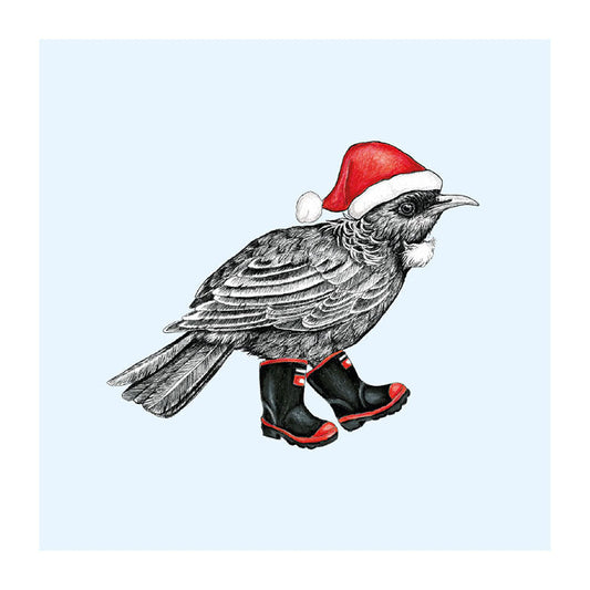 xmas tui pastel pastel bird themed greeting card