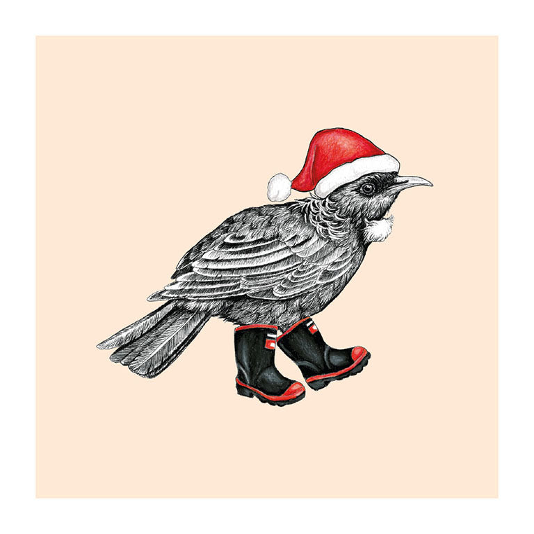 xmas tui pastel pastel bird themed greeting card