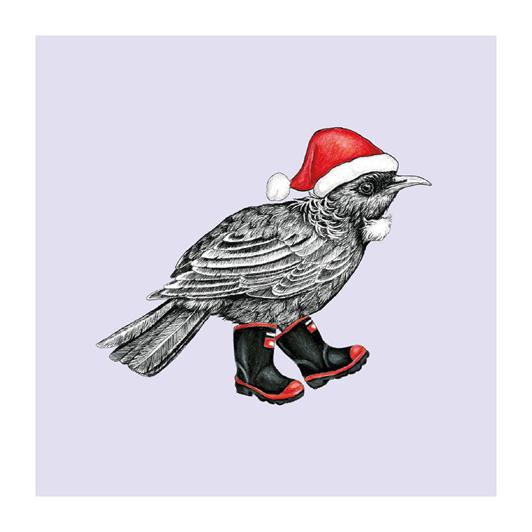 xmas tui pastel pastel bird themed greeting card