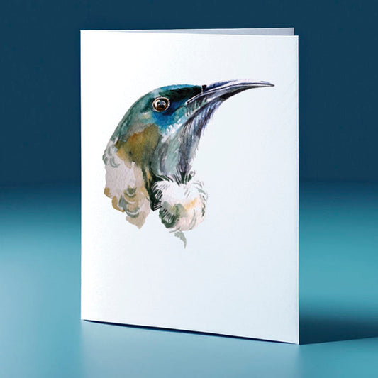 tui water colour bird themed greeting card