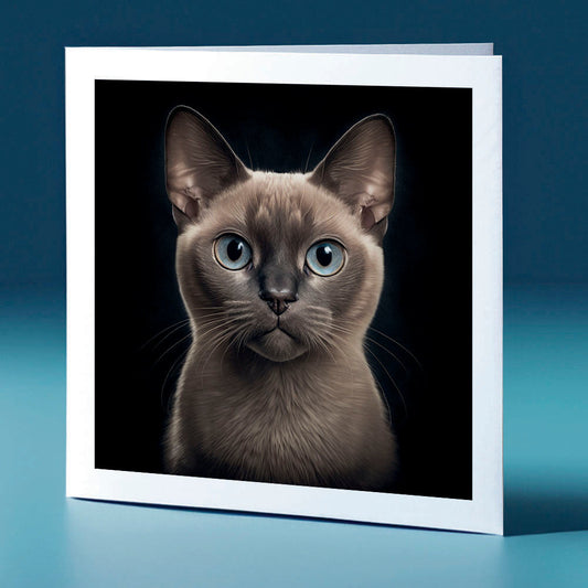 Burmese - cat themed greeting card
