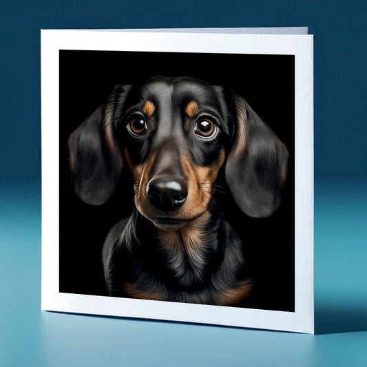Dachshund - dog themed greeting card 