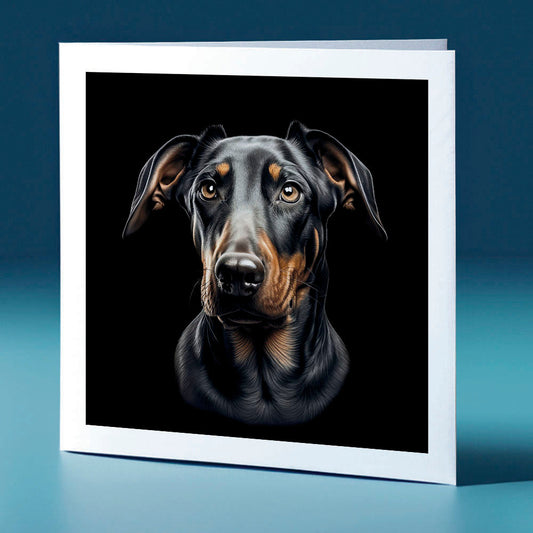 Dobermann - dog themed greeting card