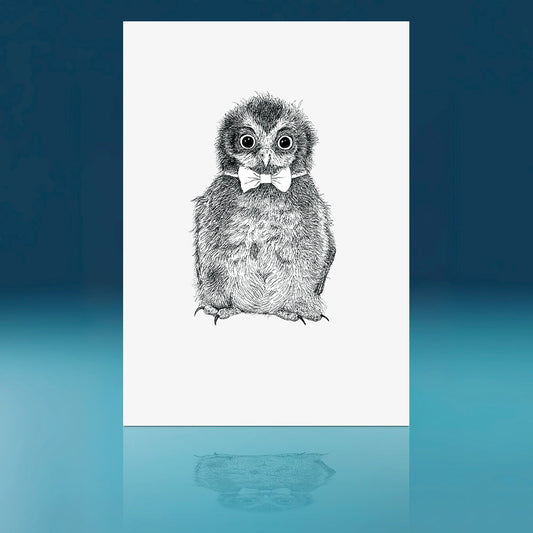 Bowtie Ruru Art Print