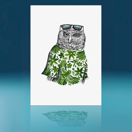 Hawaiian Shirt Ruru Art Print