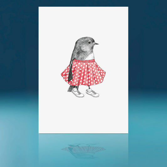 Polkadot Robin Art Print