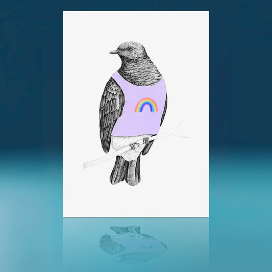 Rainbow Kereru Art Print