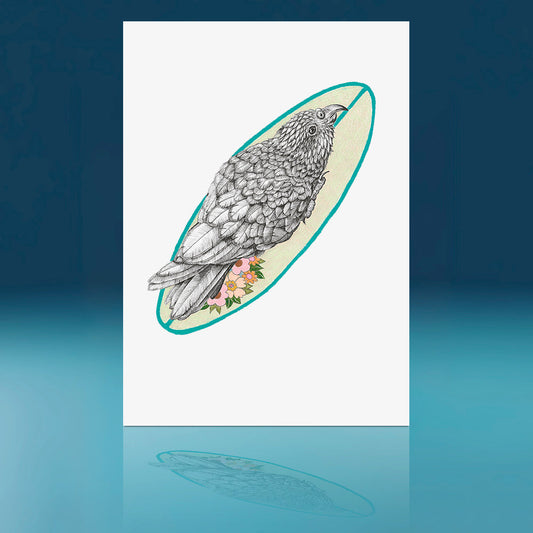 Surfboard Kea Art Print