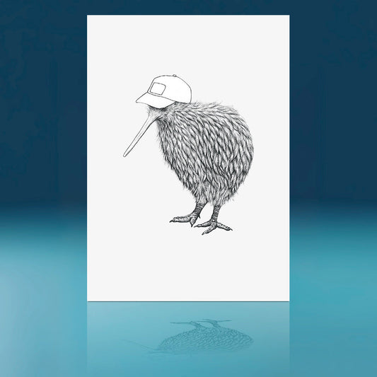 Trucker Hat Kiwi Art Print