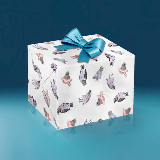 birds for barbies wrapping paper