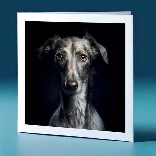 Lurcher - dog themed greeting card