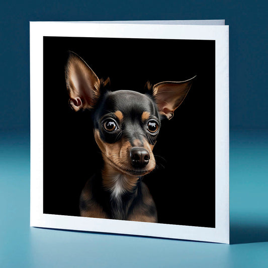 Min Pin - dog themed greeting card