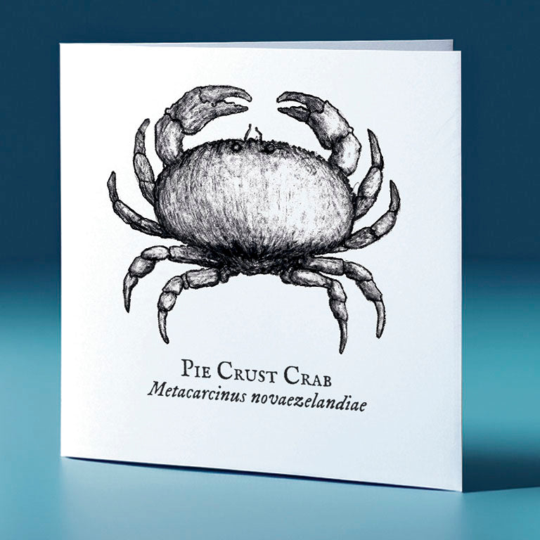 pie crust crab critter themed greeting card