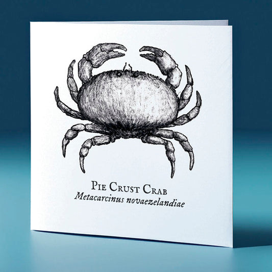pie crust crab critter themed greeting card