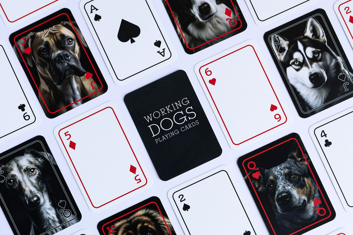 Working Dogs Playing Cards