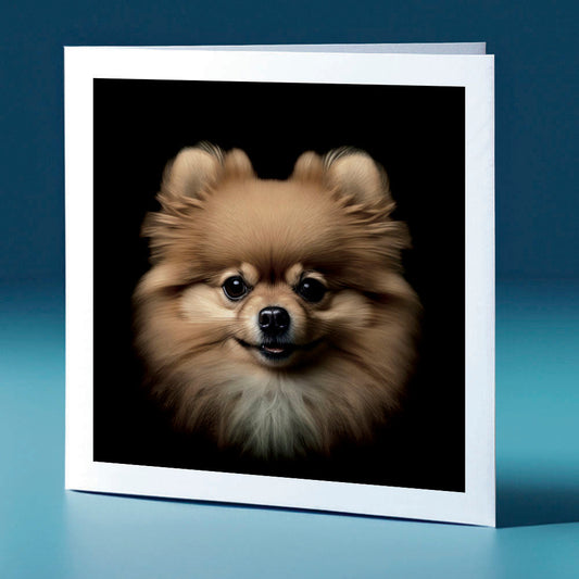 Pomeranian - dog themed greeting card