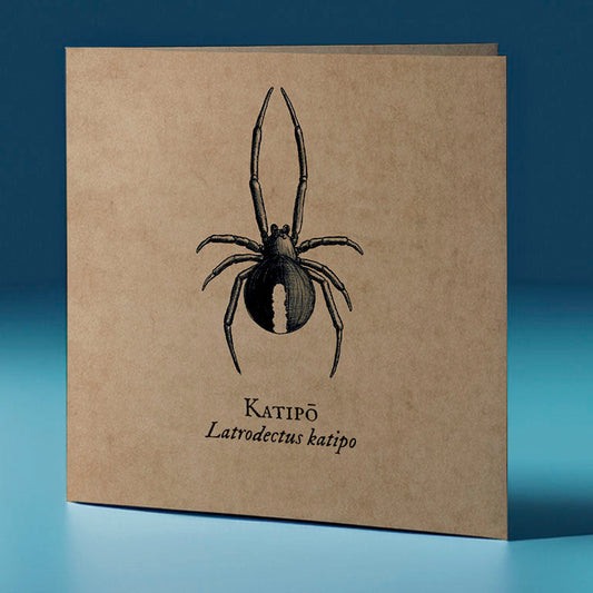 katipo critter themed greeting card