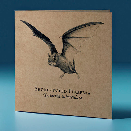 short tailed pekapeka critter themed greeting card