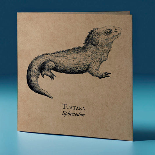 tuatara critter themed greeting card