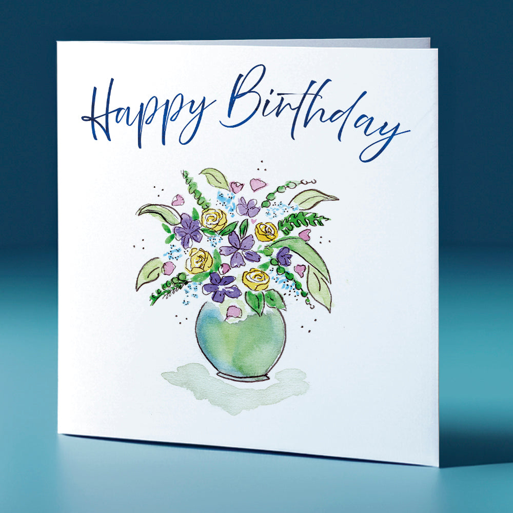Bouquet Square Greeting Card Birthday