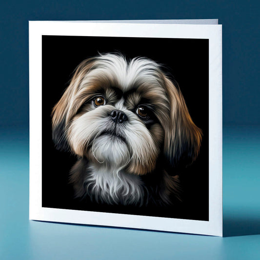 Shih Tzu - dog themed greeting card