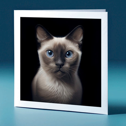 Siamese - cat themed greeting card
